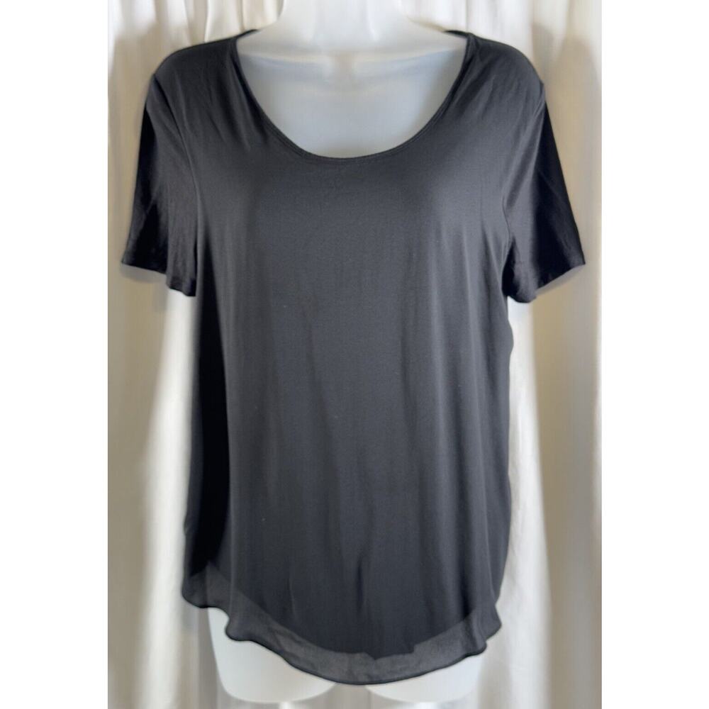 Ann Taylor LOFT Short Sleeves Media T Shirt Blue S Minimalist 72-36